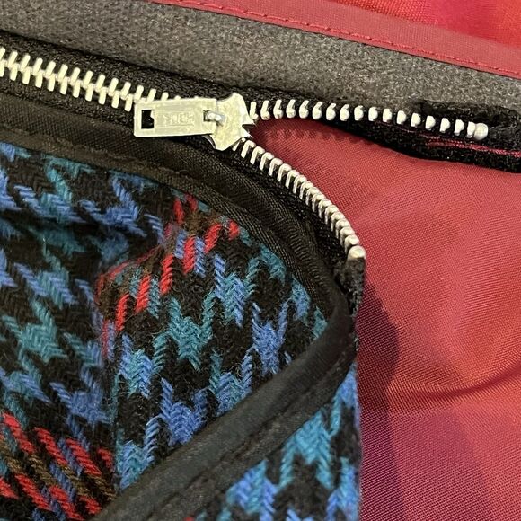 London Fog Trench Coat Red Long Jacket Zip In Liner Size 12 Petite USA Vintage - Picture 13 of 13